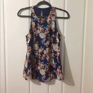 J. Crew lined sleeveless floral blouse